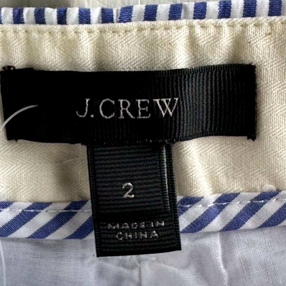J Crew Wide Leg Cuffed Crop Pants Shirting Stripe NWT - Picture 5 of 9